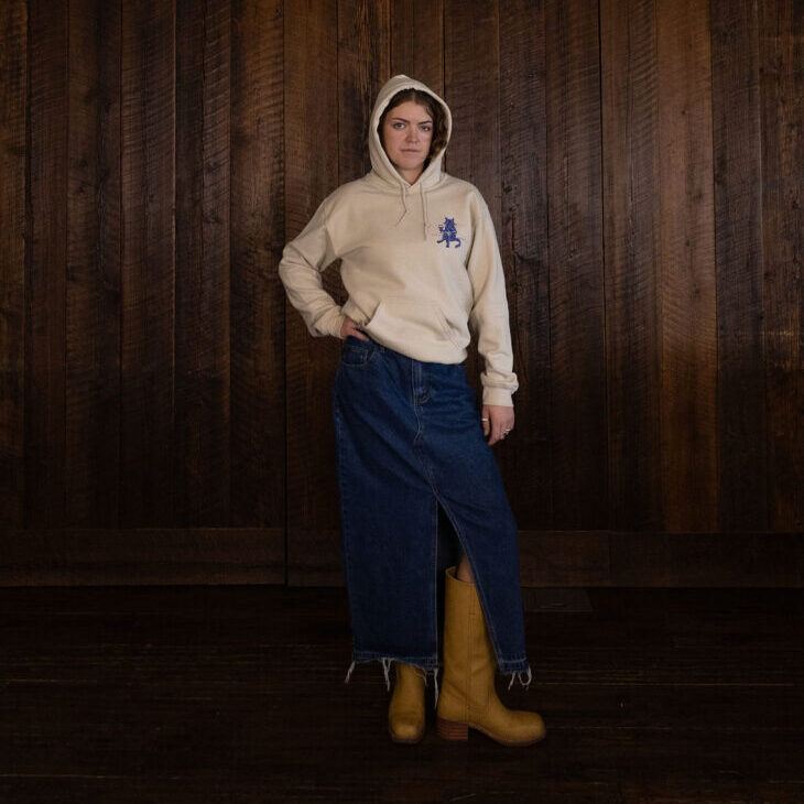 Wine Cat Hoodie - Sand - Image 7