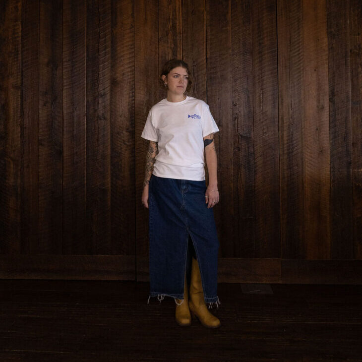 Smoking Salmon Tee - White - Image 4