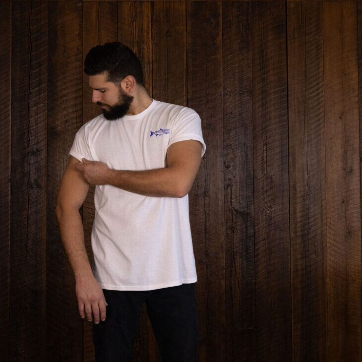 Smoking Salmon Tee - White - Image 7