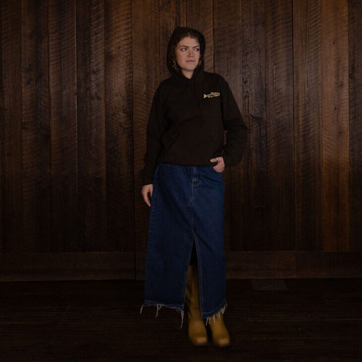 Smoking Salmon Hoodie - Brown - Image 6