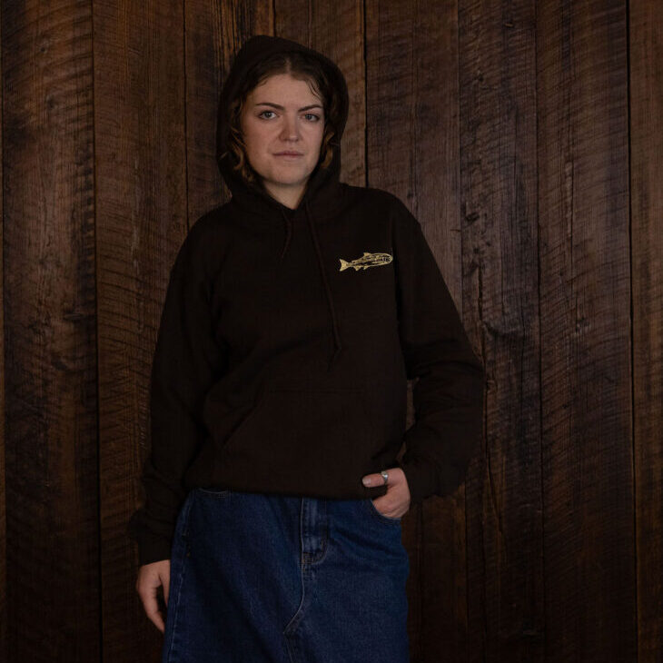 Smoking Salmon Hoodie - Brown - Image 5