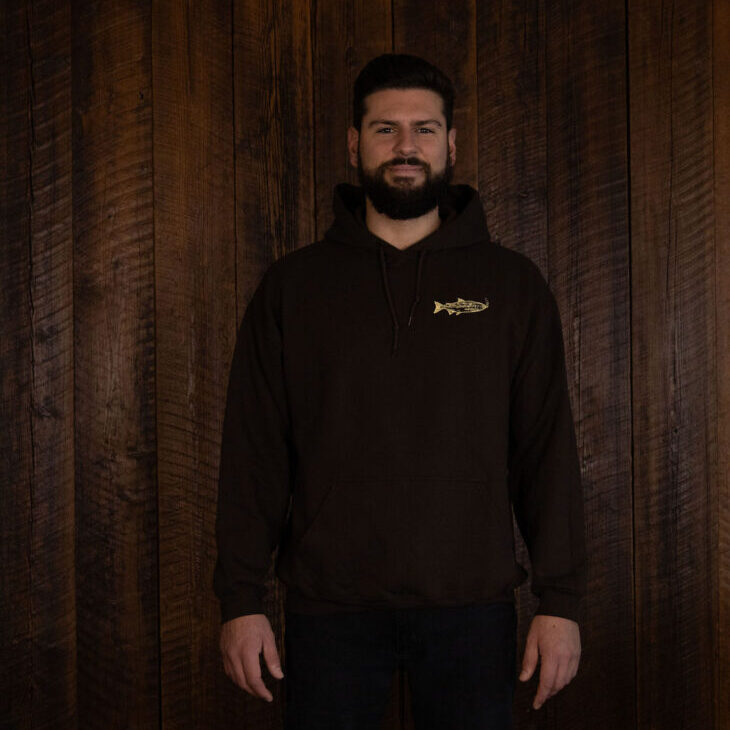 Smoking Salmon Hoodie - Brown - Image 2