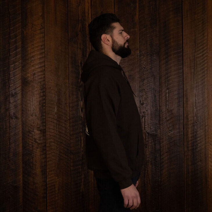 Smoking Salmon Hoodie - Brown - Image 3