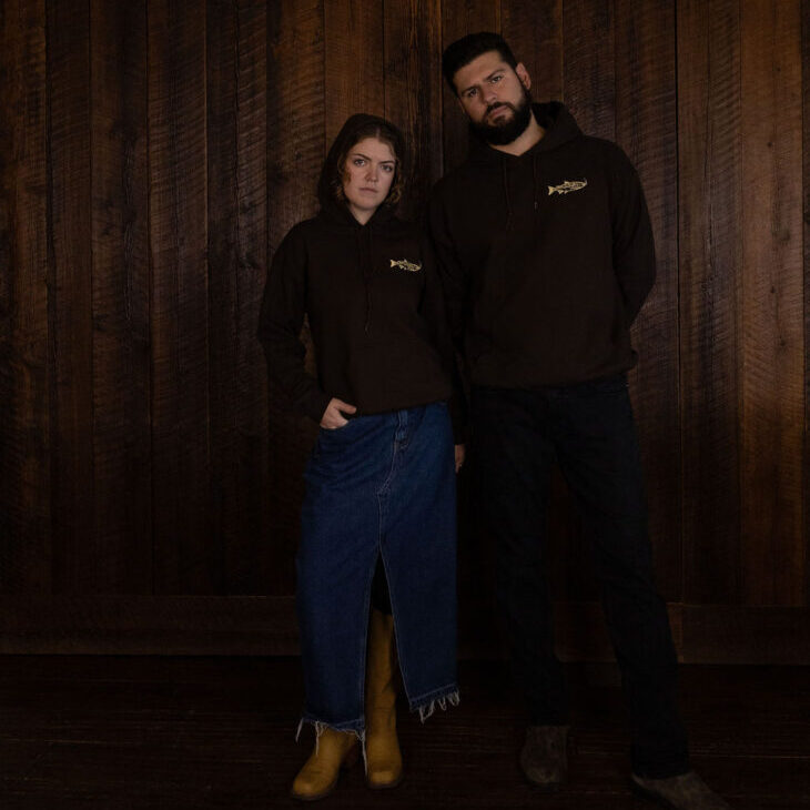 Smoking Salmon Hoodie - Brown - Image 8