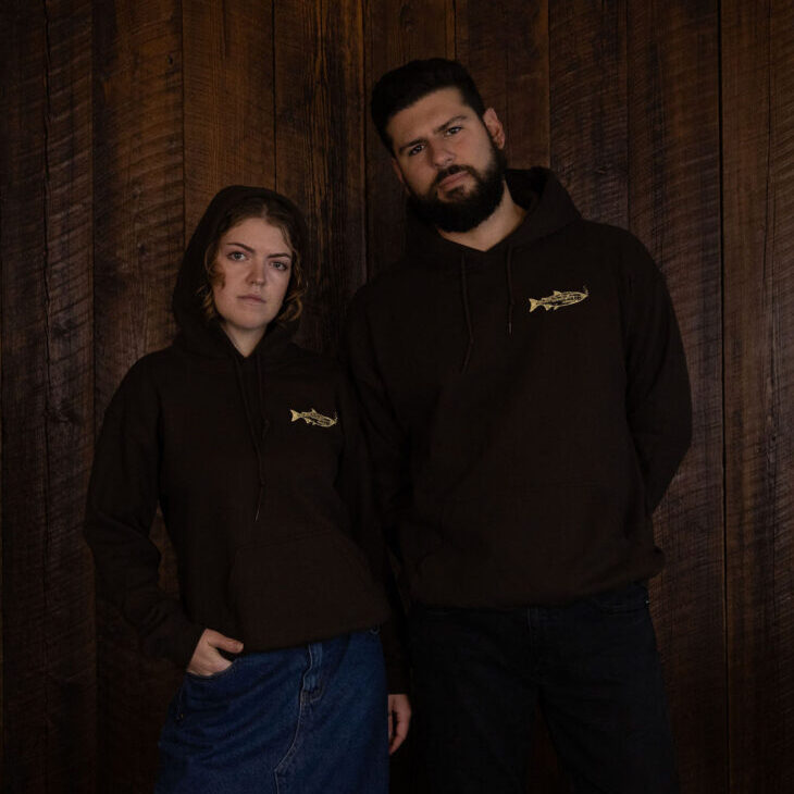 Smoking Salmon Hoodie - Brown