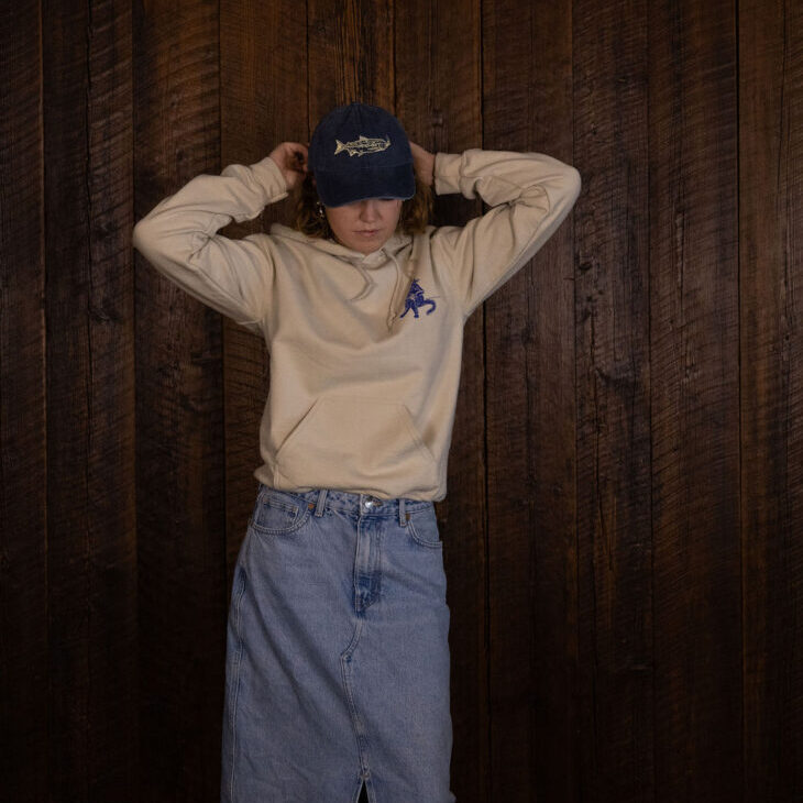 Smoking Salmon Dad Cap - Blue - Image 3