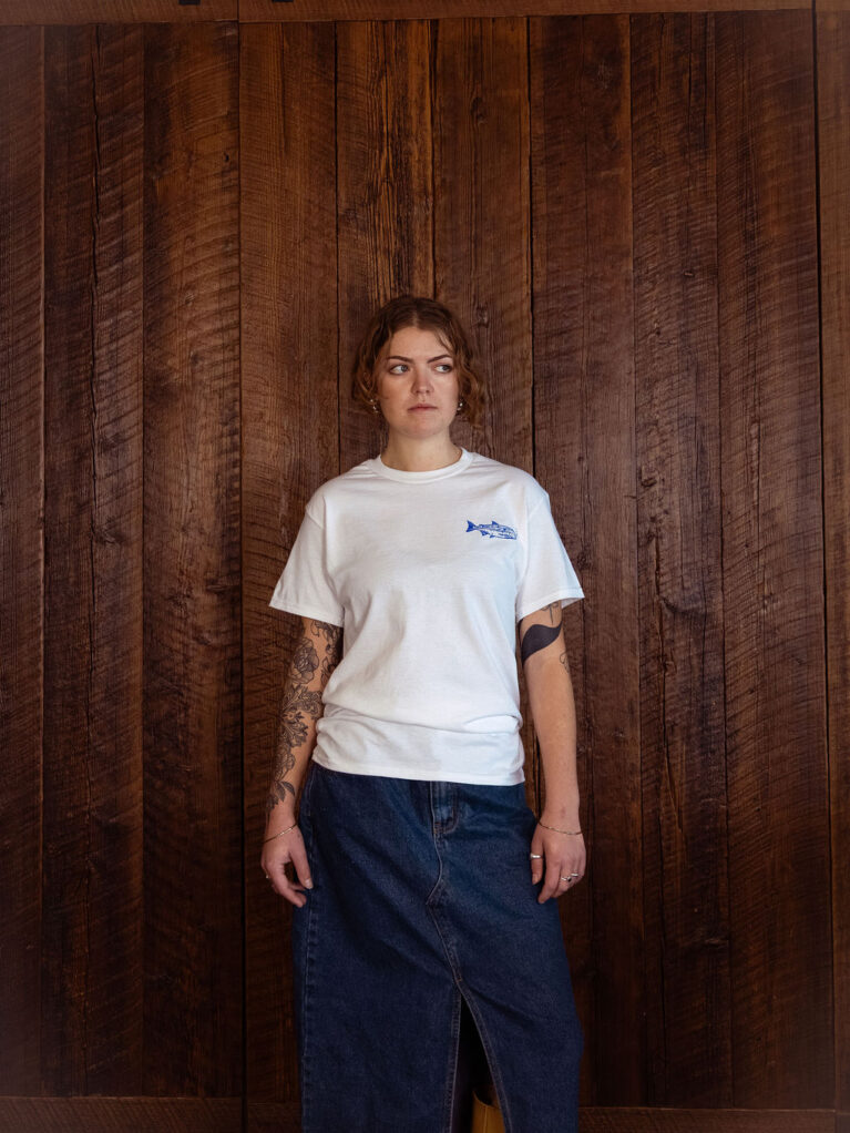 Smoking Salmon Tee - Cloud White - Image 9