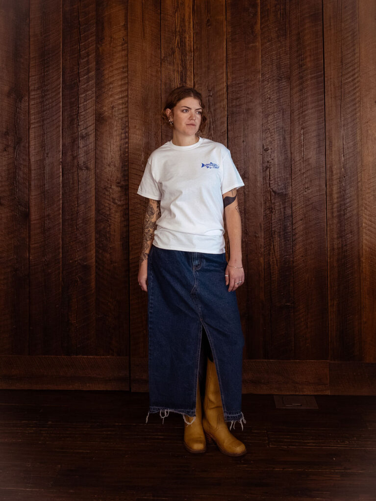 Smoking Salmon Tee - Cloud White - Image 6