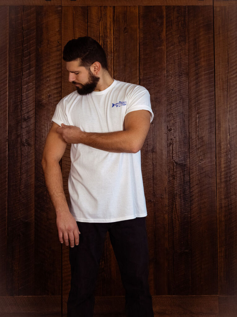 Smoking Salmon Tee - Cloud White - Image 5