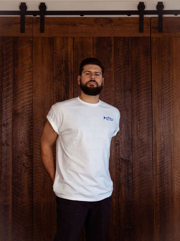 Smoking Salmon Tee - Cloud White