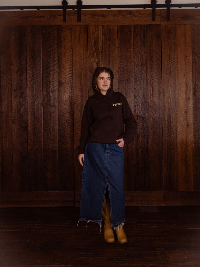 Smoking Salmon Hoodie - Brown - Image 6