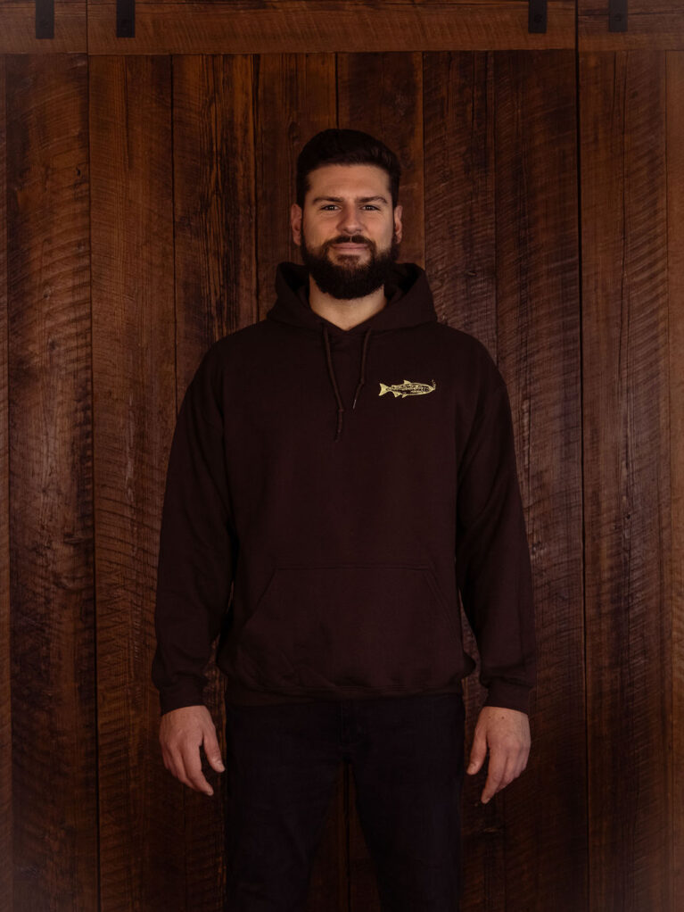 Smoking Salmon Hoodie - Brown - Image 2